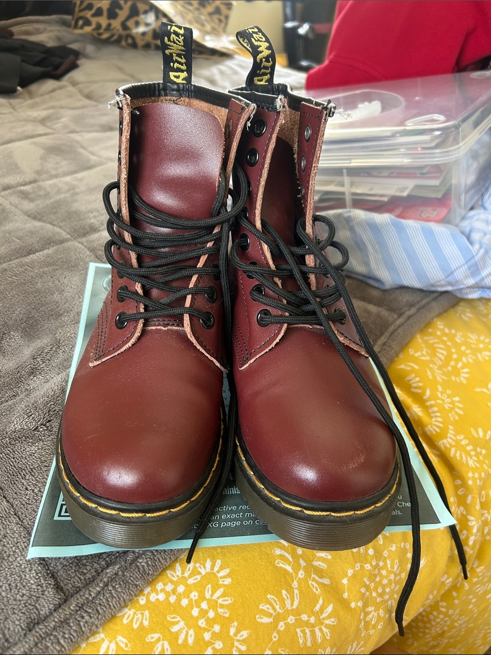 MADE IN ENGLAND Maroon 1460 Dr. Martens sz 6
